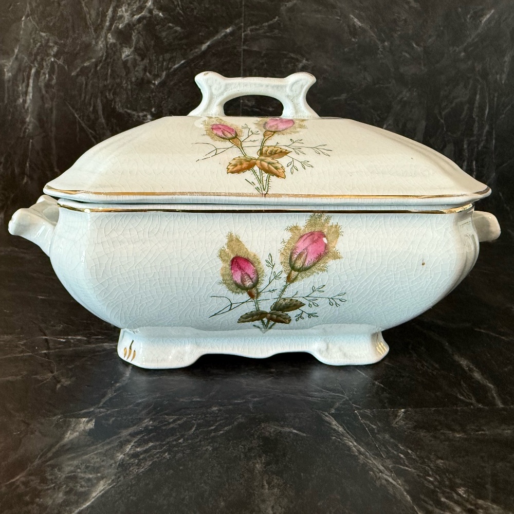 ROYAL IRONSTONE ALFRED MEAKING Serving Dish and Spoon - Picture 9 of 16